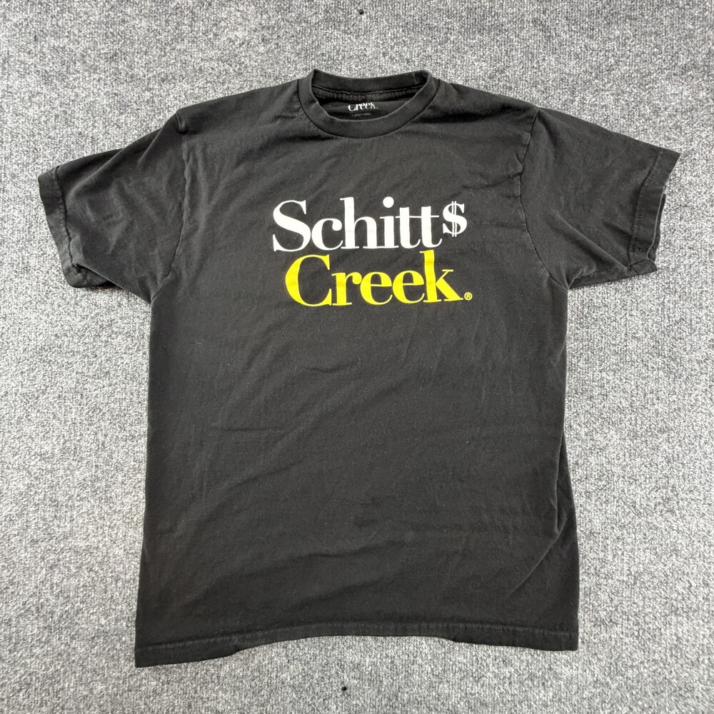 Schitt's Creek Shirt Mens Large Black Logo Graphic Tee TV Show Comedy Series